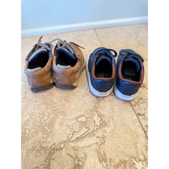 Ralph Lauren Navy Sneakers & Sperry Tan Leather Boat Shoes Size 5 - Picture 4 of 6